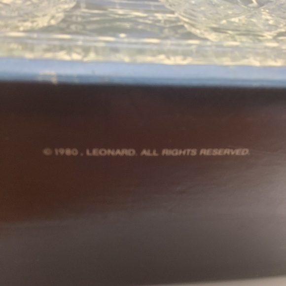 Vintage Leonard Handmade Lead Crystal Covered Sugar, Creamer and Tray Set - Picture 16 of 16